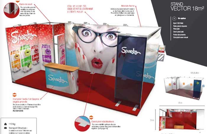 de la conception graphique à l'installation de votre stand Entreprise Wizbee atelier agence publicitaire Thônes