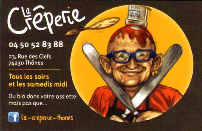 Spécialité de crêpes cuisinées avec des produits bio