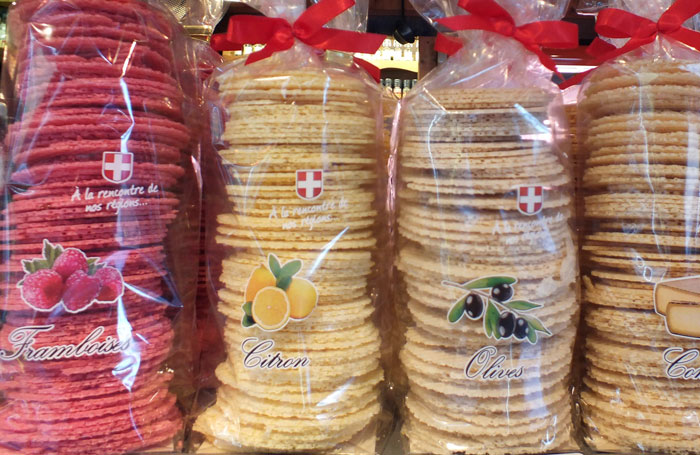 Galette biscuit, framboise, citron, olives, beaufort, comté... Fabrication artisanale de Savoie 